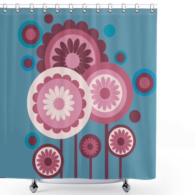 Personality  Vector Background With Flowers. Shower Curtains