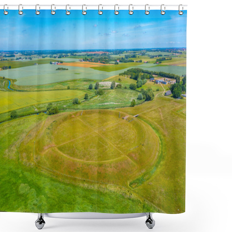 Personality  Trelleborg Viking Ring Fortress In Denmark. Shower Curtains