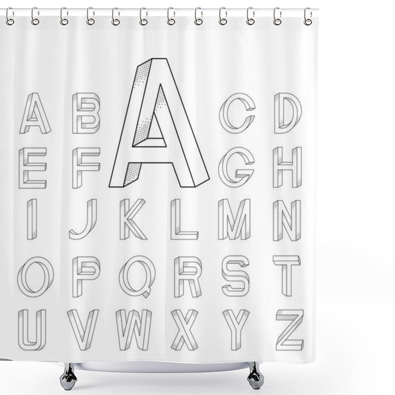 Personality  Impossible Font Set Shower Curtains