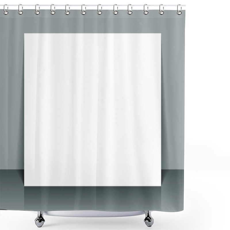 Personality  White Banner Propped On Wall Shower Curtains