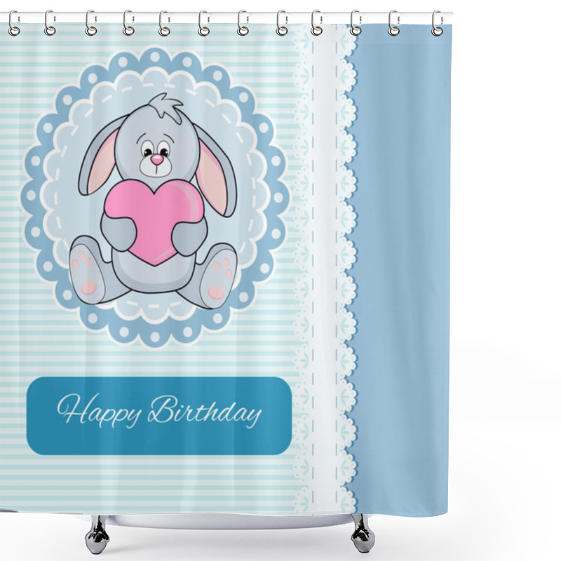 Personality  Vector Birthday Card,  Vector Illustration   Shower Curtains