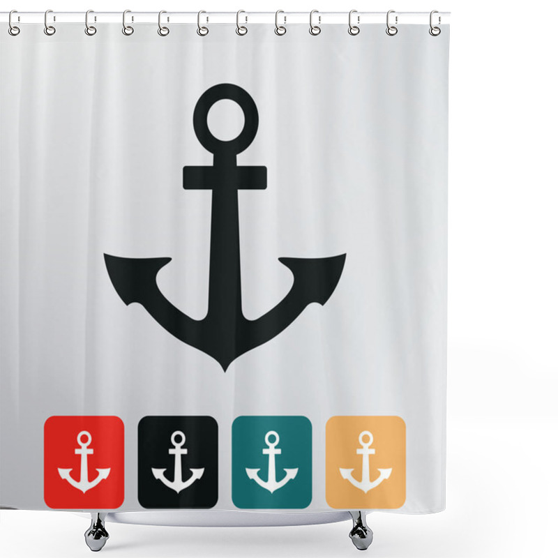 Personality  Anchor Icon. Shower Curtains