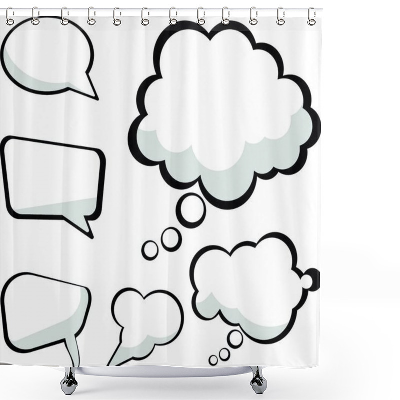 Personality  Speech Bubbles 2 Vector Shower Curtains