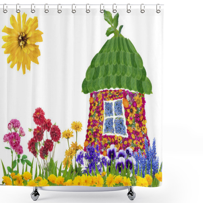 Personality  Floral Eco House Concept Shower Curtains