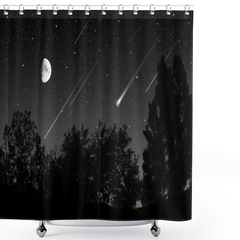 Personality  Meteoric Shower Shower Curtains