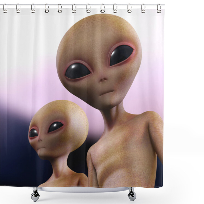 Personality  Humanoid Shower Curtains