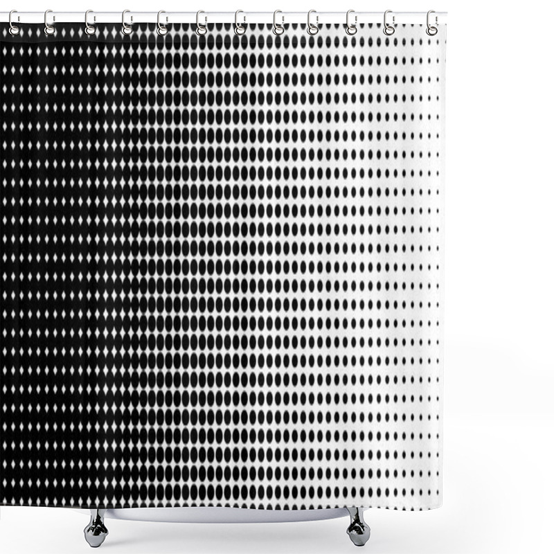 Personality  Dots Black White Gradient. Pop-art Texture. Vector Line Gradient Halftone. Stock Image. EPS 10. Shower Curtains