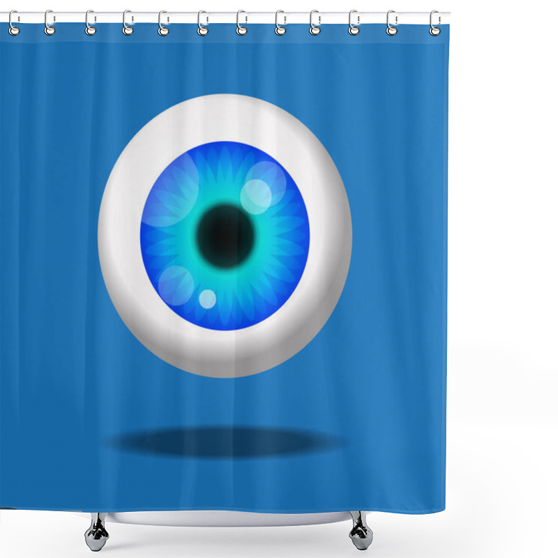 Personality  Eye Icon Vector Illustration. Shower Curtains