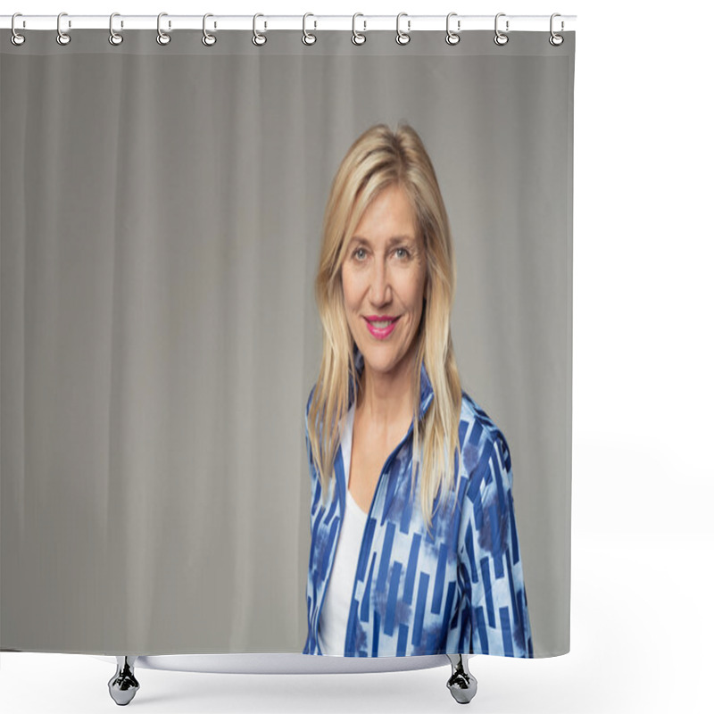 Personality  Smiling Business Woman Shower Curtains