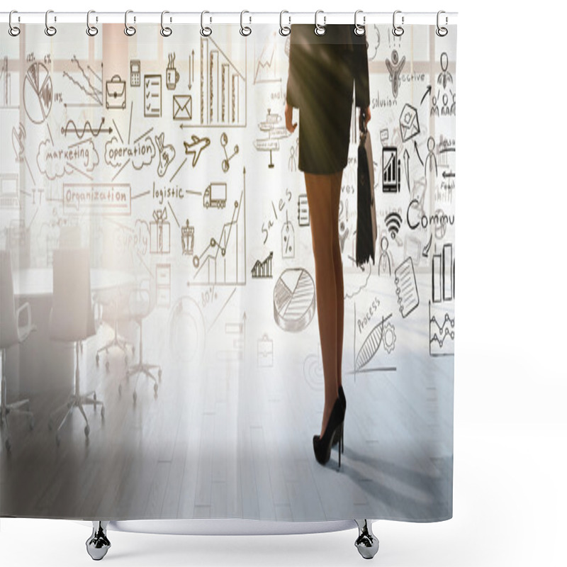 Personality  Determined And Goal Oriented . Mixed Media Shower Curtains