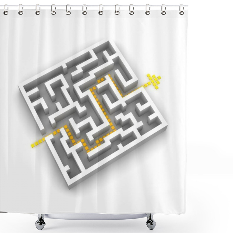 Personality  Path Through Labyrinth Shower Curtains