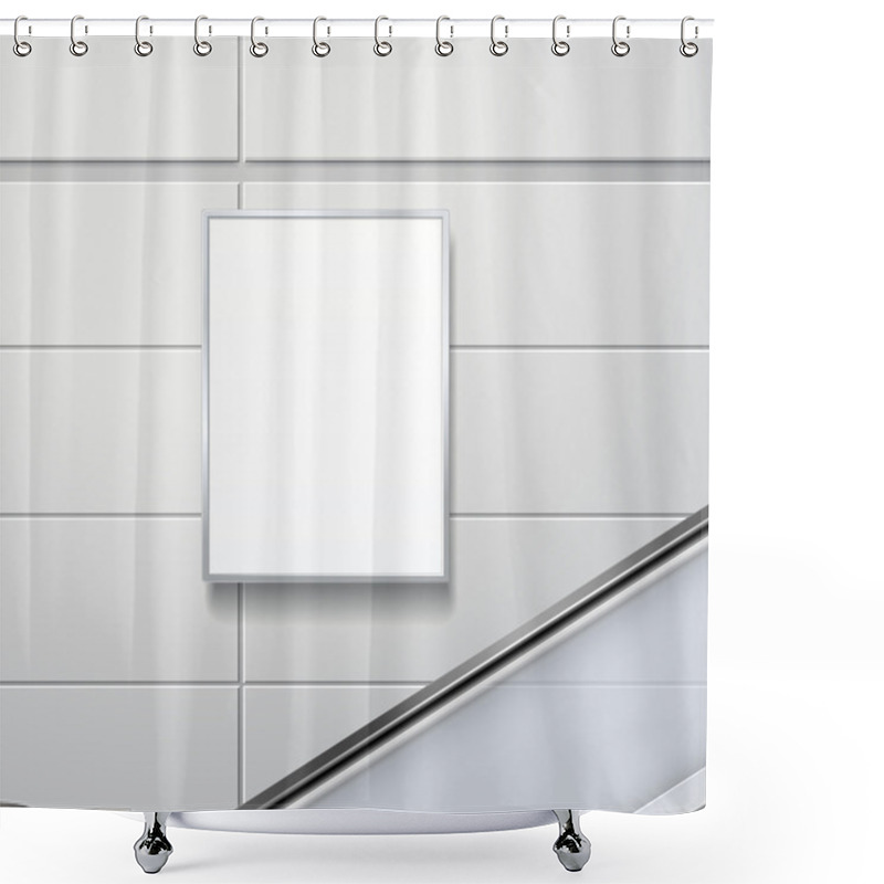 Personality  Blank Billboard On The Wall  Shower Curtains