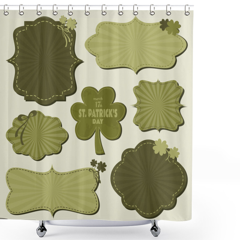 Personality  St. Patrick's Day Labels Collection Shower Curtains