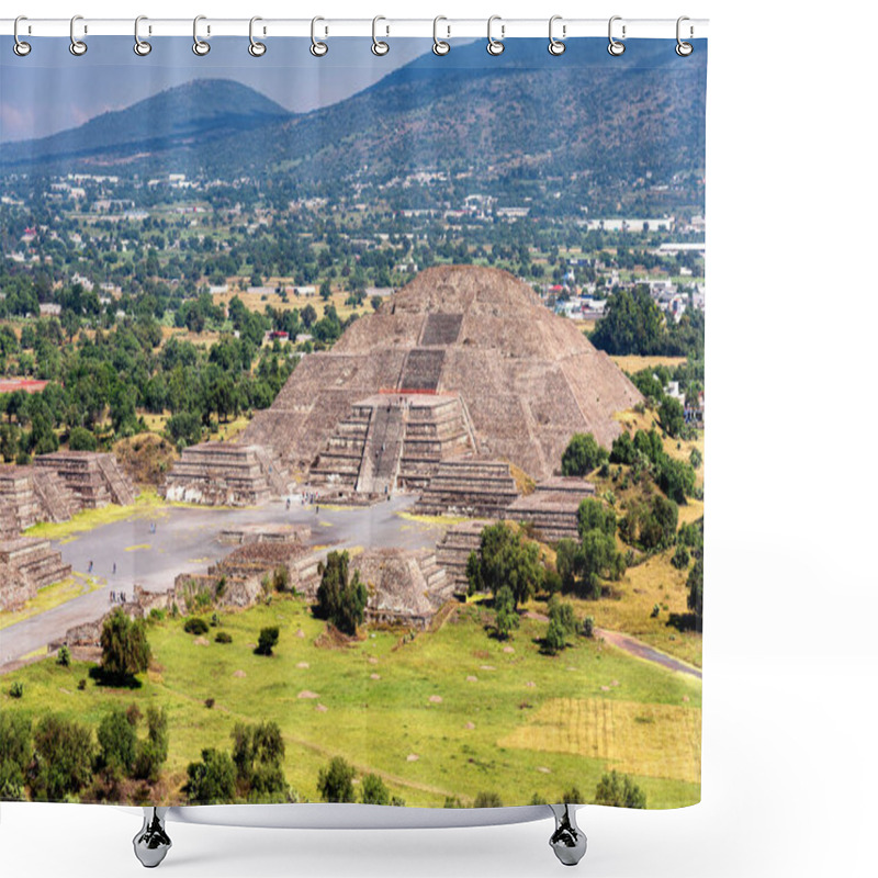 Personality  View Of The Pyramids Of Teotihuacan  Ancient Mesoamerican City In Mexico, Located In The Valley Of Mexico. It Consist Of Two Main Aztec Pyramids - Moon And Sun. Shower Curtains