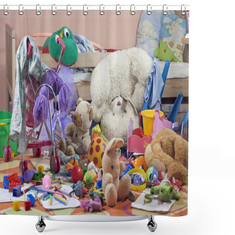 Personality  Messy Kids Room With Toys Shower Curtains