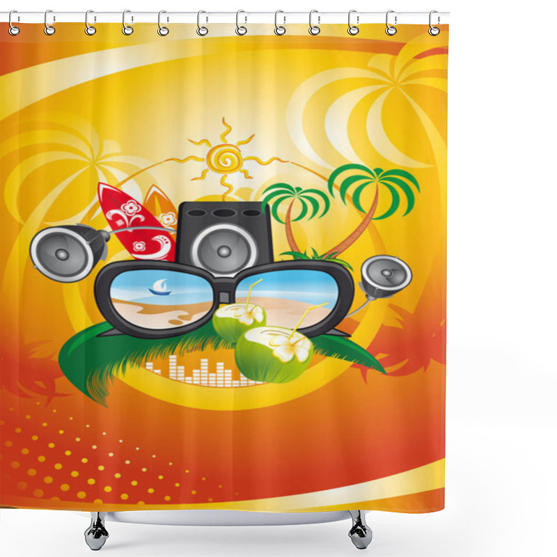 Personality  Summer Party Shower Curtains