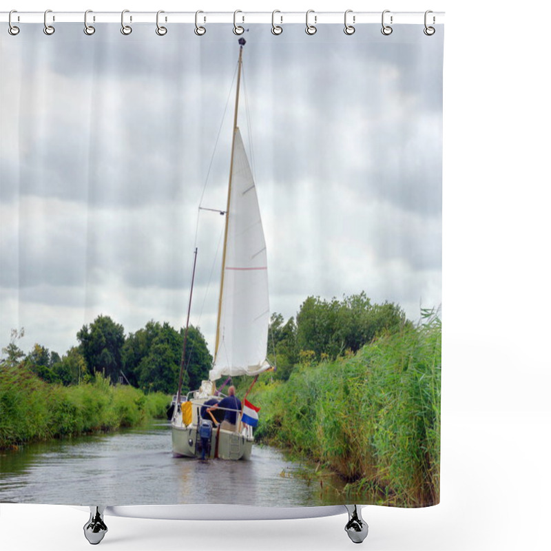 Personality  Sailboat On Canal In Netherlands Shower Curtains