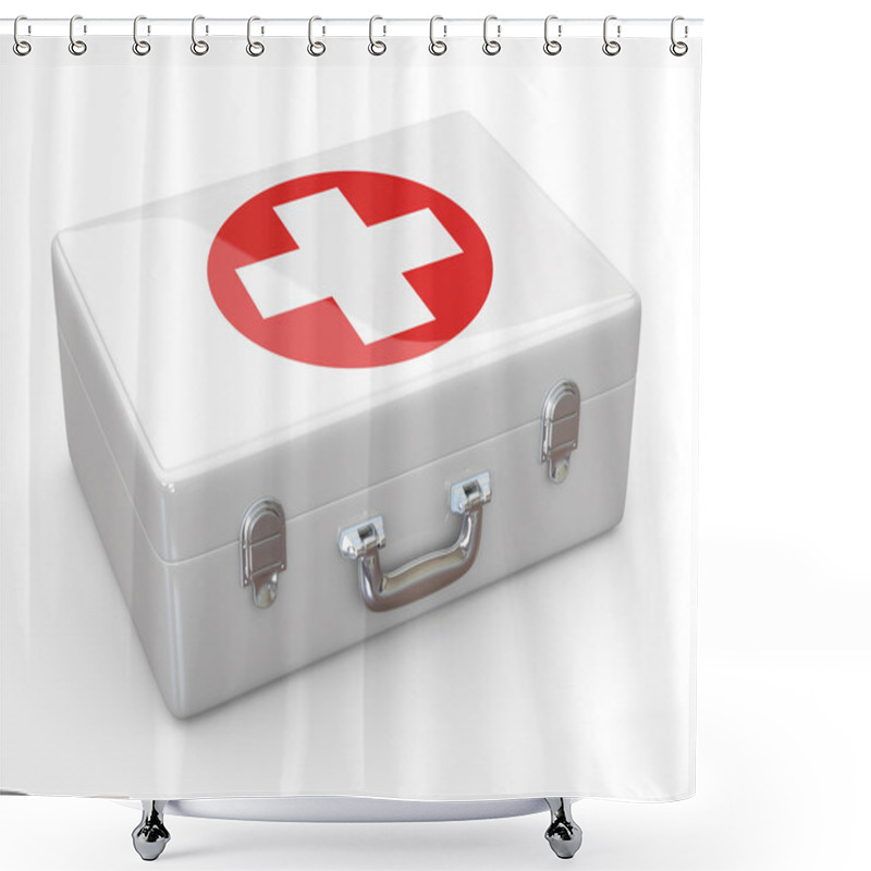 Personality  First Aids. Medical Kit. 3d Shower Curtains