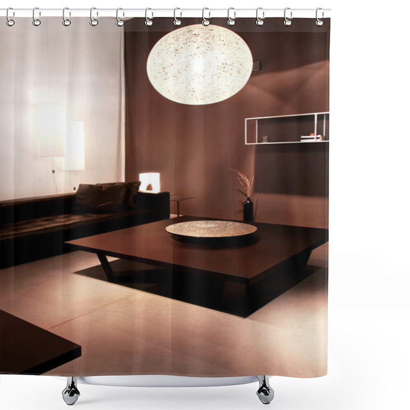 Personality  Black Living Shower Curtains