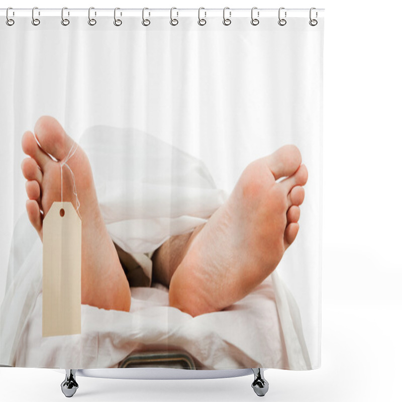 Personality  Dead Body With Clipping Path Shower Curtains