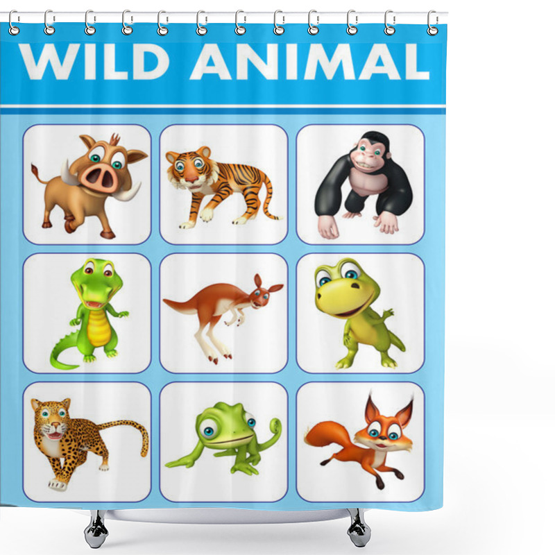 Personality  Wild Animal Chart Shower Curtains