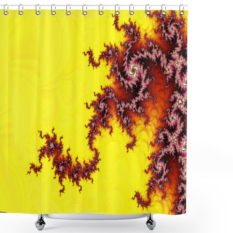 Personality  Fractal Pattern Shower Curtains