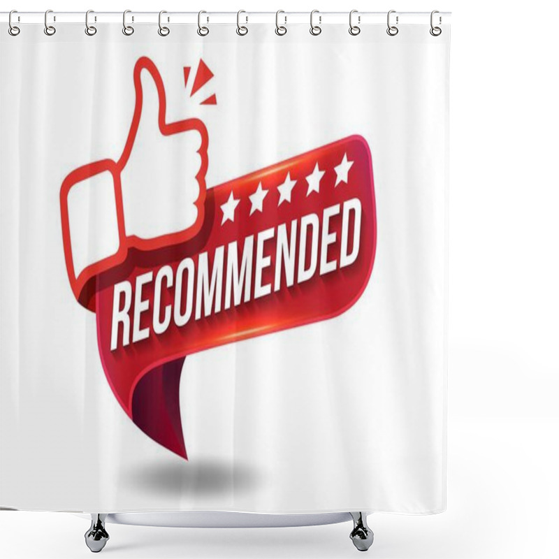 Personality  Modern Banner Design Recommended With Thumb Up Shower Curtains