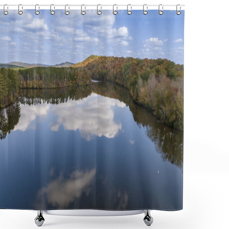 Personality  An Aerial View Of The Pee Dee River Captures Its Winding Course Through Dense Forests, With Wild, Scenic Stretches From Highway 378 To Winyah Bay. Oak, Gum, And Tupelo Trees Line Its Banks, Rich With Wildlife. Shower Curtains