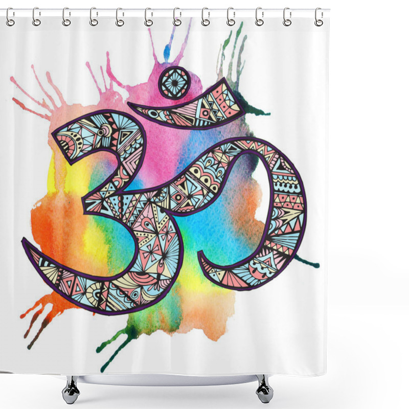 Personality  Ohm. Om Aum Symbol. Shower Curtains