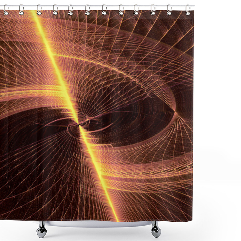 Personality  Abstract Digitally Generated Image Technology Disk Shower Curtains