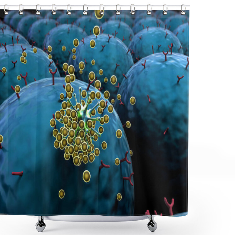 Personality  Leukocytes And Viruses Shower Curtains