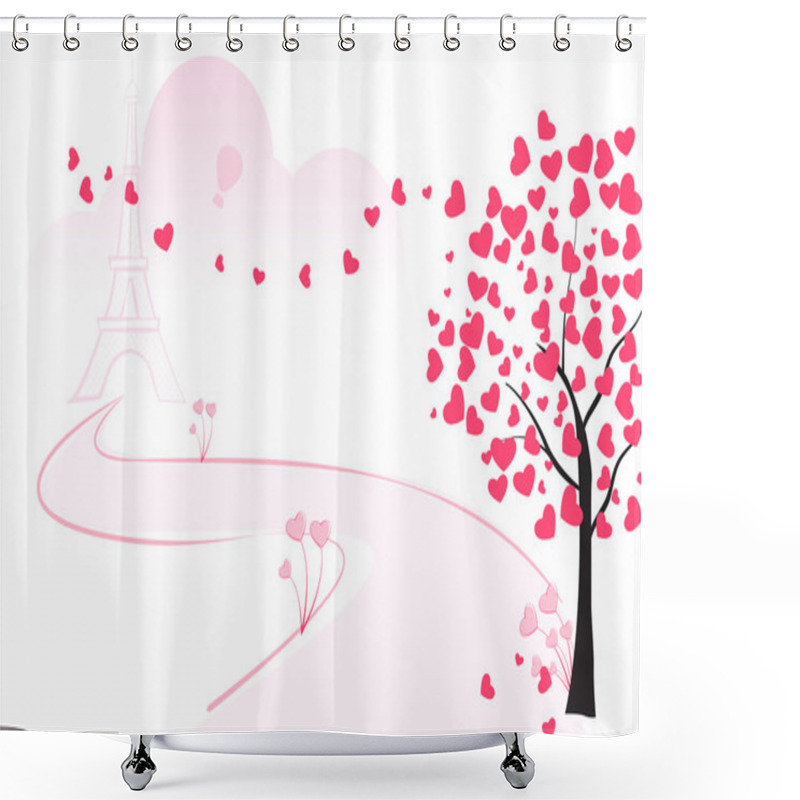 Personality  Love Tree Shower Curtains