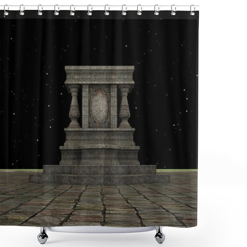 Personality  3D CG Rendering Of Grave Shower Curtains