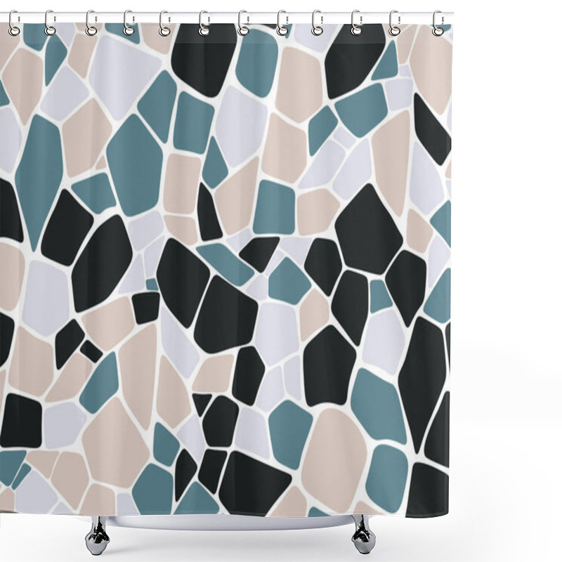 Personality  Minimal Voronoi Background. Vector Illustration. Shower Curtains