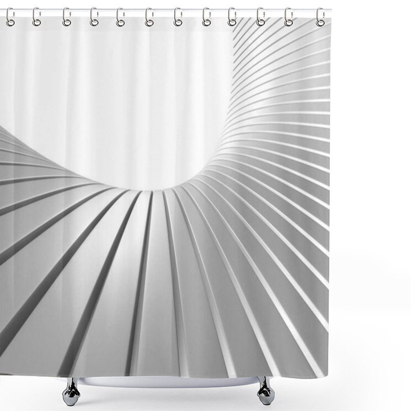 Personality  Elegance White Striped Background Shower Curtains