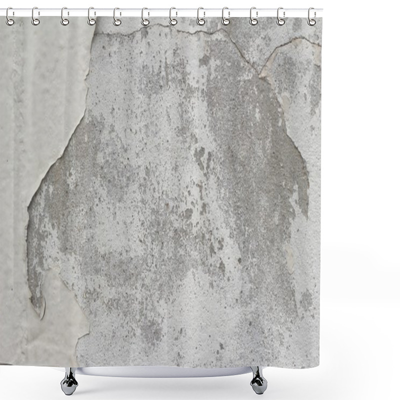 Personality  Cement Wall With Peeling Paint Shower Curtains