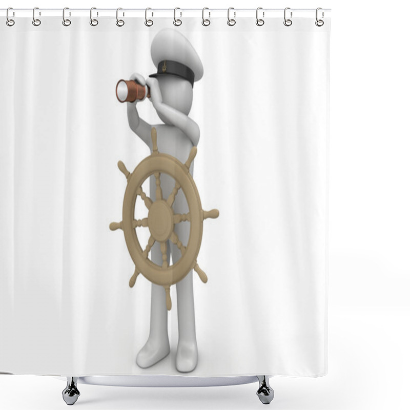 Personality  Workers Collection - Captain Shower Curtains