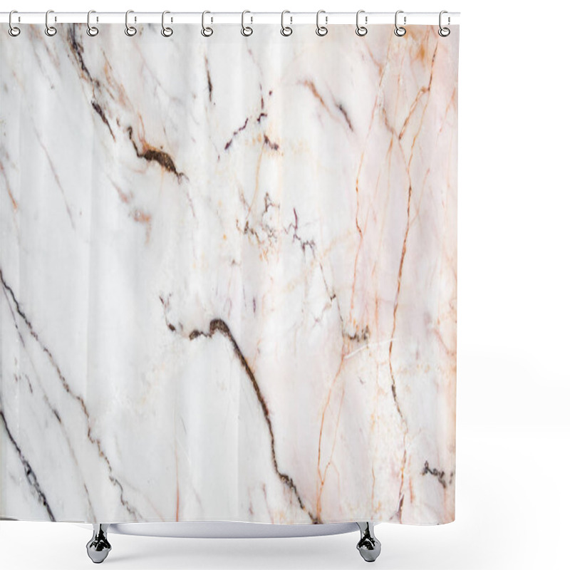 Personality  White Marble Texture With Natural Pattern For Background. Shower Curtains