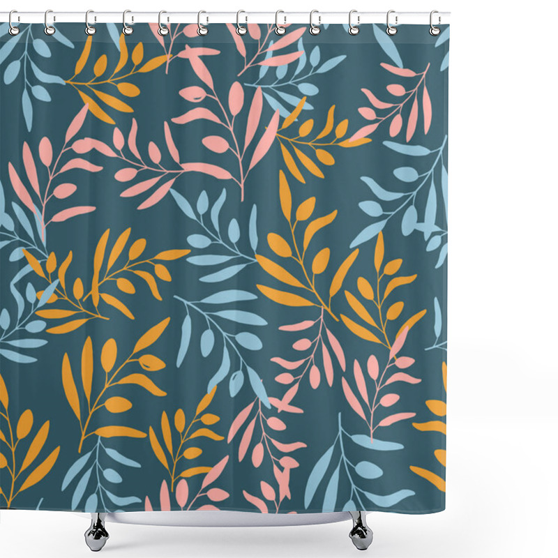 Personality  Seamless Olive Branch Pattern Shower Curtains