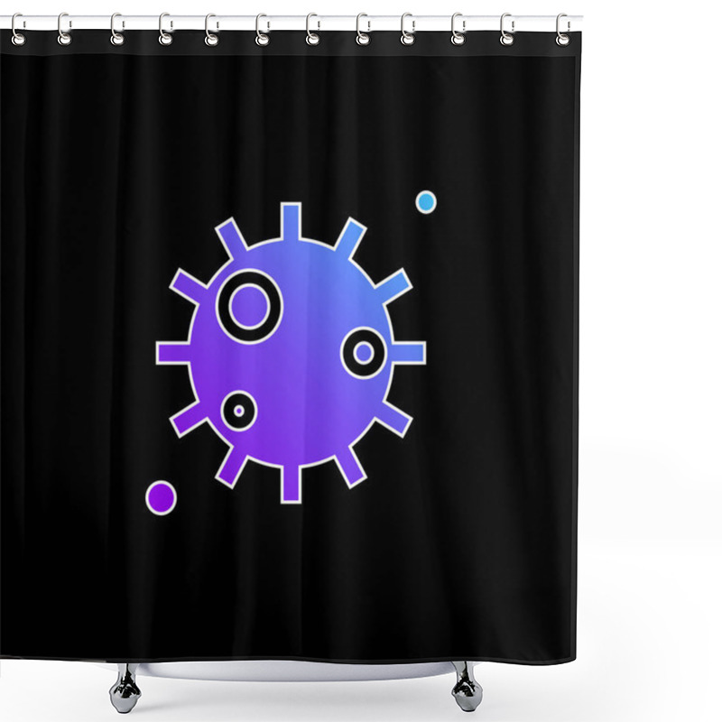 Personality  Bacteria Blue Gradient Vector Icon Shower Curtains