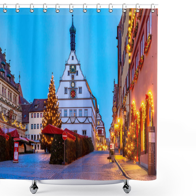 Personality  Christmas Rothenburg Ob Der Tauber, Germany Shower Curtains