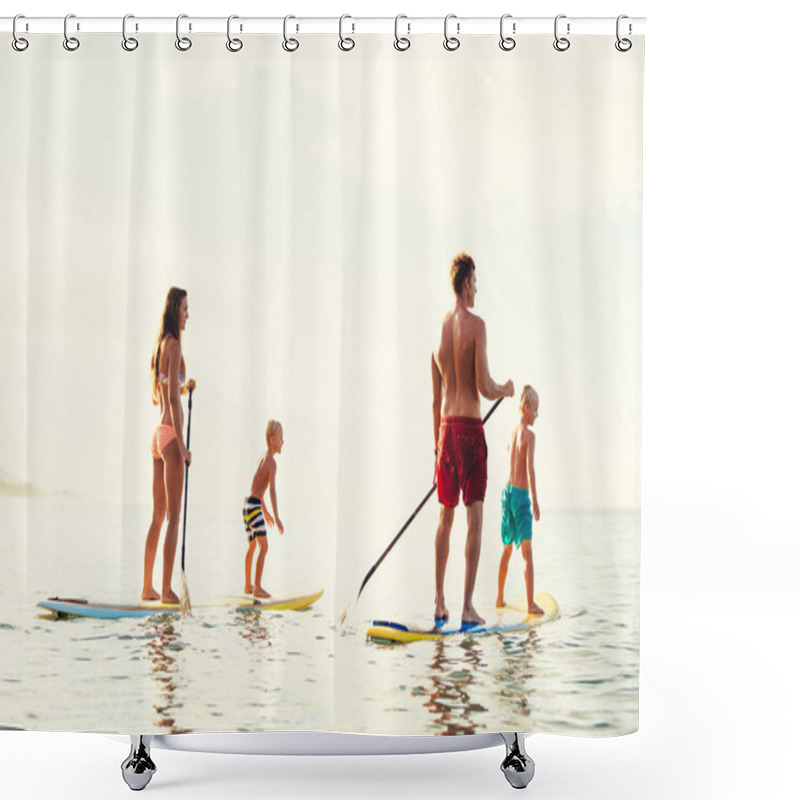 Personality  Family Fun, Stand Up Paddling Shower Curtains