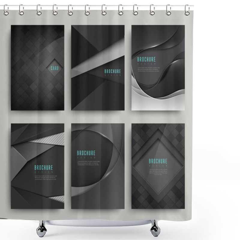 Personality  Modern Black Brochure Set  Shower Curtains