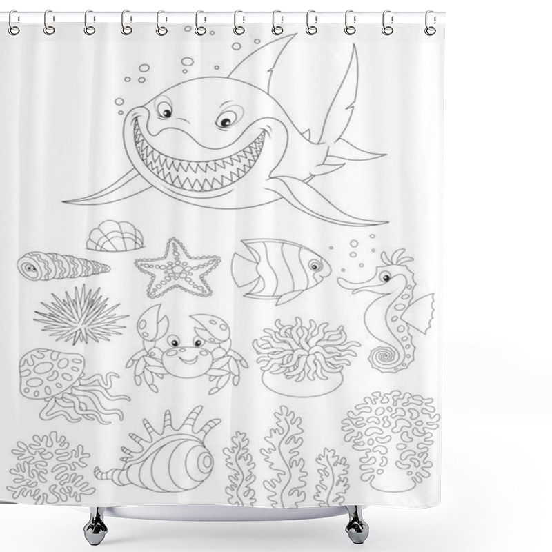 Personality  Sea Animals Shower Curtains