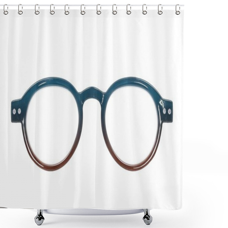 Personality  Glasses Isolated On White Background For The Design Of Portraits Shower Curtains