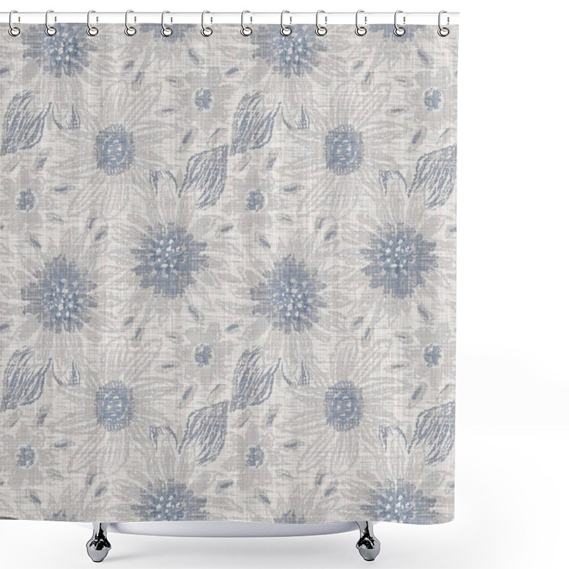 Personality  Watercolor Farmhouse Flower Motif Background. Hand Painted Earthy Whimsical Seamless Pattern. Modern Floral Linen Textile For Spring Summer Home Decor. Decorative Scandi Style Nature All Over Print Shower Curtains