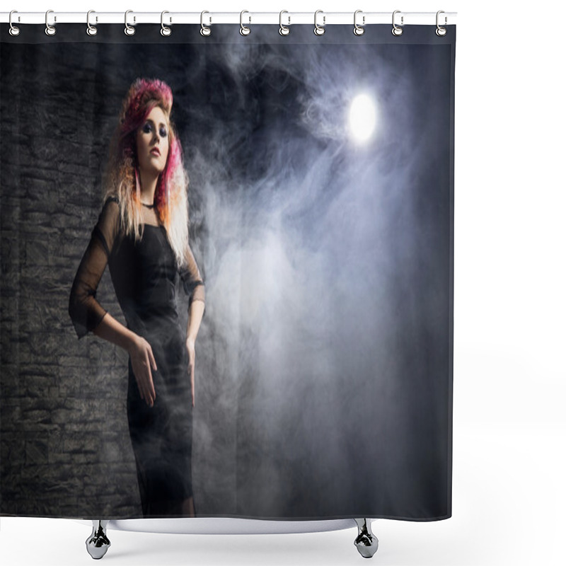 Personality  Young And Sexy Witch In The Moonlight Shower Curtains