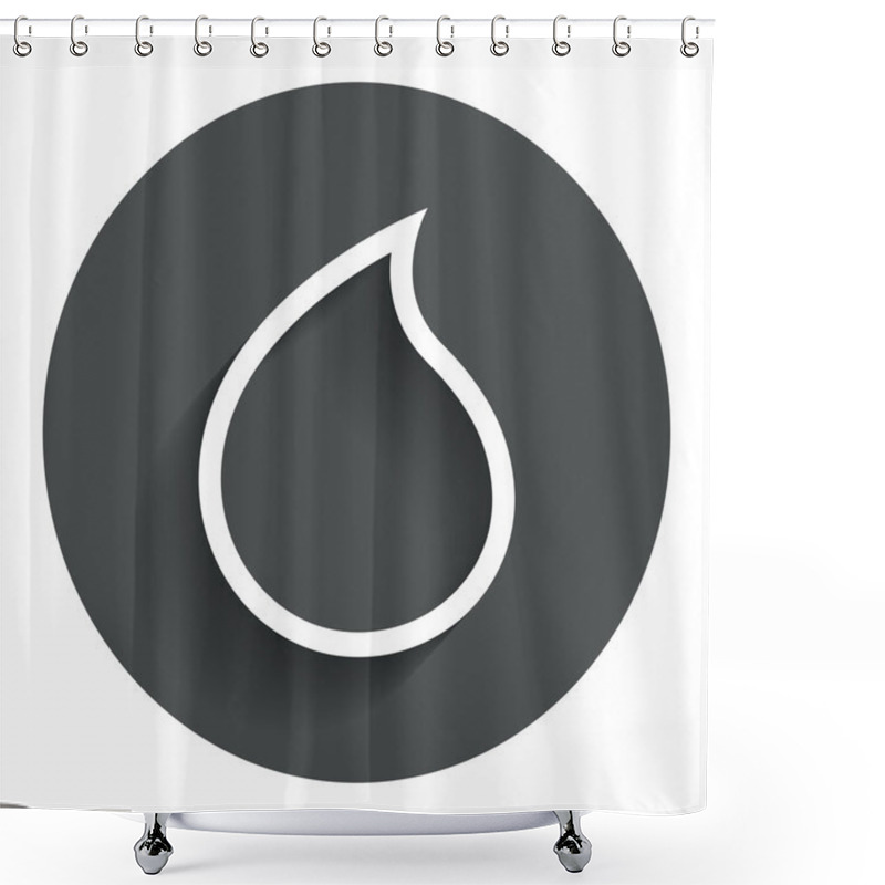 Personality  Water Drop Sign Icon. Tear Symbol. Shower Curtains