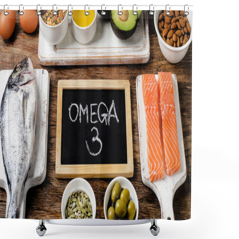 Personality  Food Rich In Omega 3 Shower Curtains