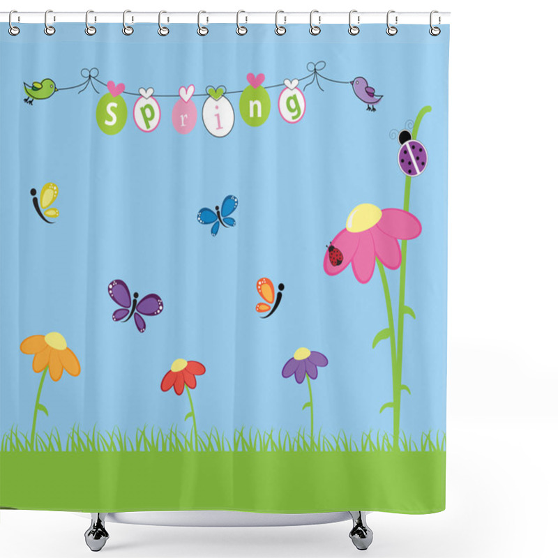 Personality  Spring Time Shower Curtains